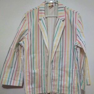 Vintage Unisex cotton open Summer blazer size L